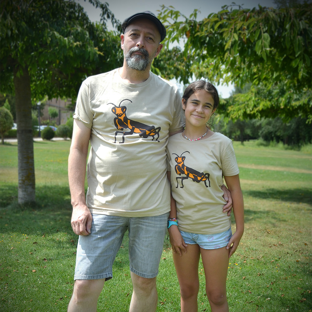 Camiseta de bichos con una mantis religiosa, para hombre y mujer