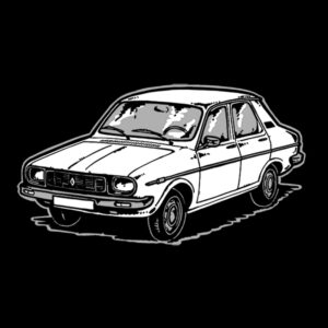 camiseta negra Renault 12